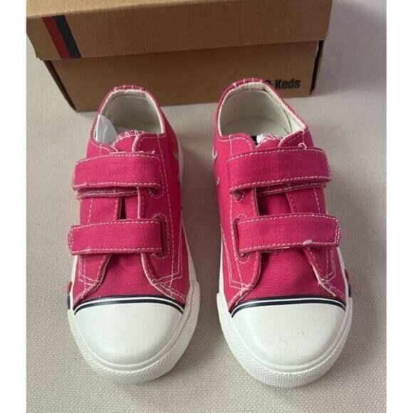 Pro-Keds Royal HL Sneakers Fuschia Size 8 Little Girls Velcro Closure Rubber Sol - Picture 6 of 9